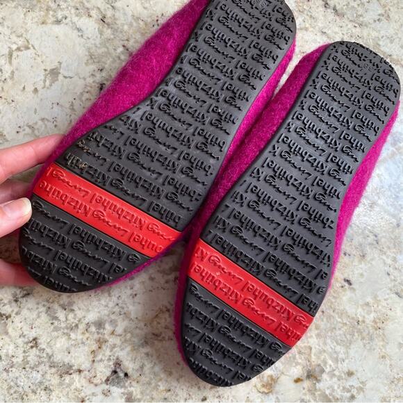 Living Kitzbühel $149 Women German Wool Ballerina Slipper Hot Pink w Gold EUC 7 - Picture 14 of 14